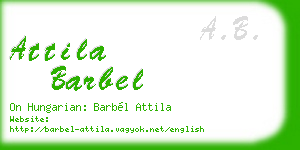 attila barbel business card