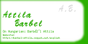 attila barbel business card